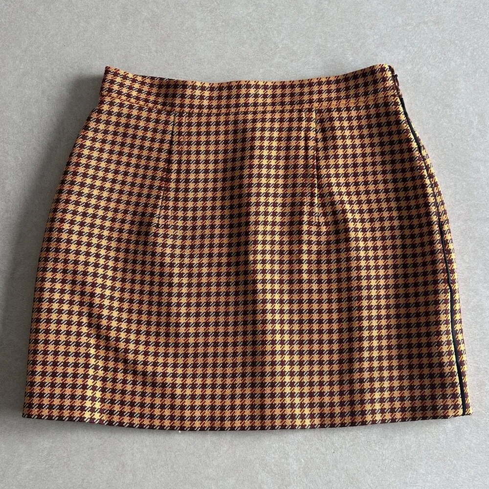 Marni Houndstooth Check Pattern Mini Skirt ASO Emily in Paris